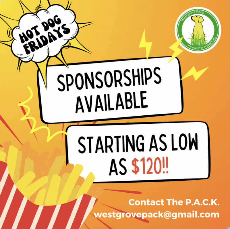 Westgrove PACK Hot Dog Friday Sponsorships